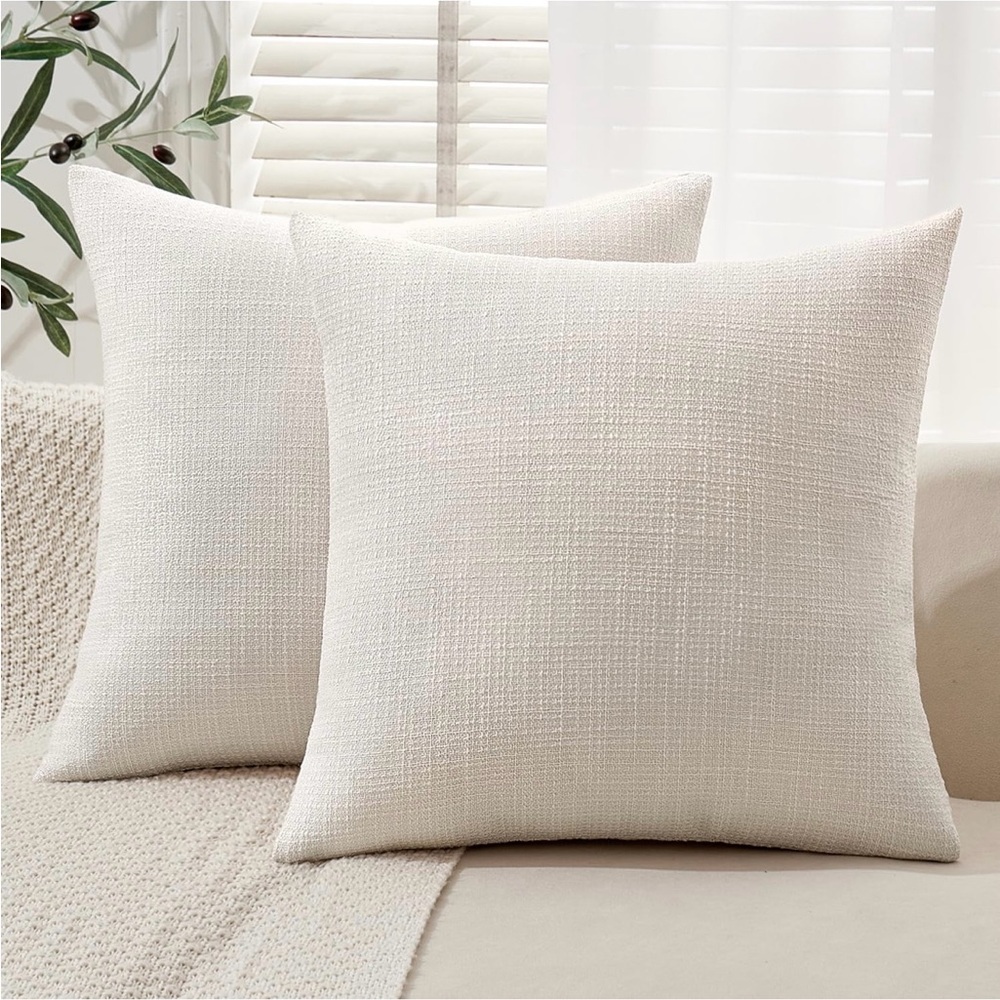 Elegant Cream Throw Pillow Set 24X24